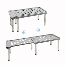 Adjustable Storage Organiser Shelf Kitchen Cupboard Support Pantry Stand Rack UK