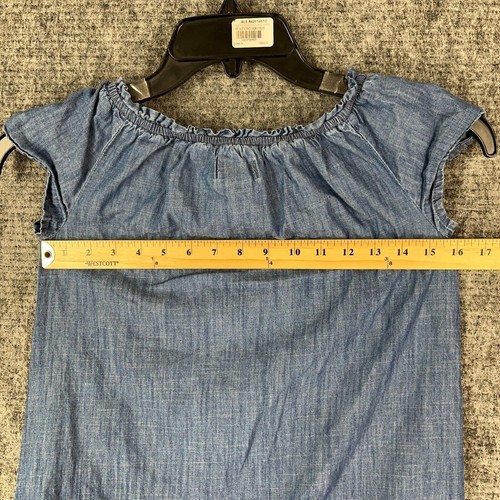 Old Navy Dress Girls Large Chambray Embroidered Tunic Cotton Festival Cottage - Picture 8 of 12