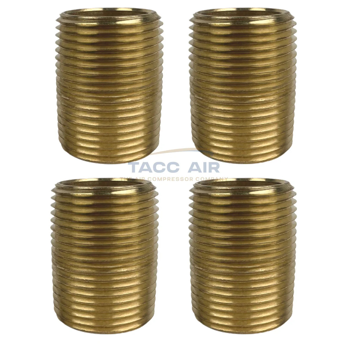 4 Pack Brass Close Pipe Nipple Fitting 3/4" MNPT x 3/4" NPT Male Adapter