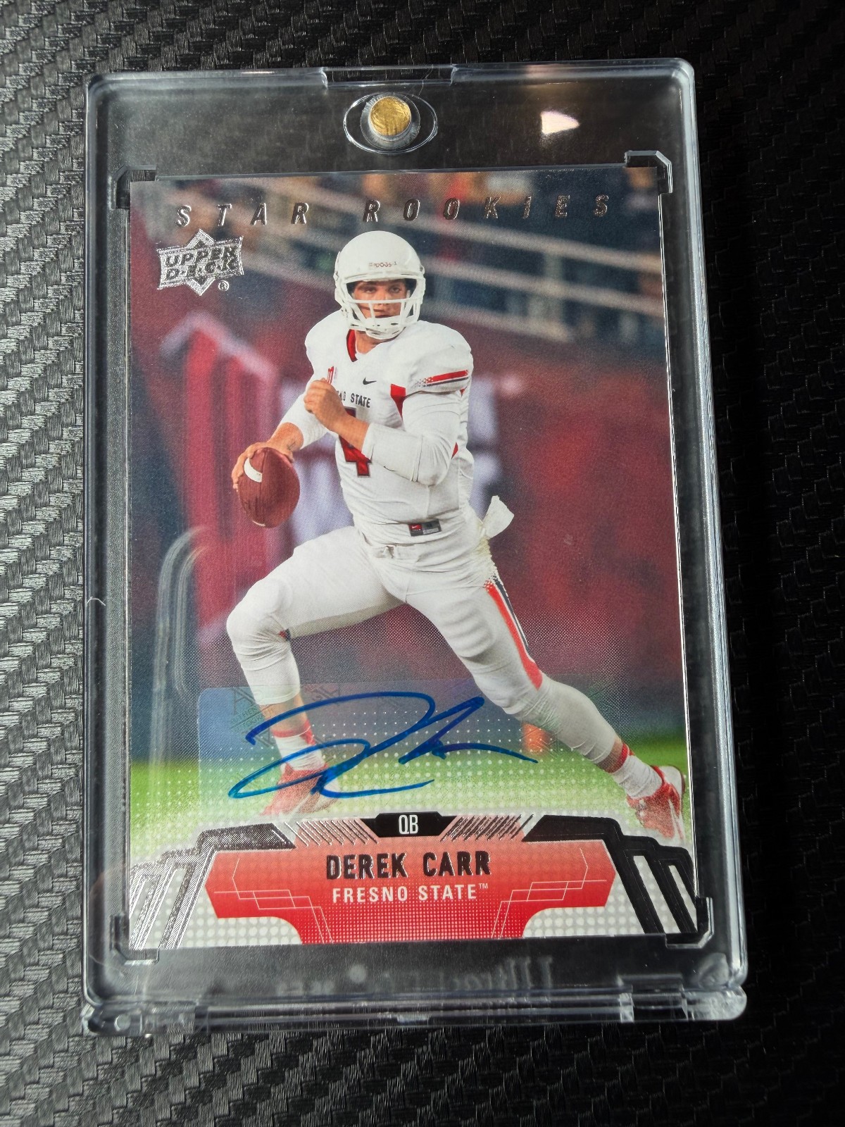 Derek Carr Upper Deck #205 Autograph