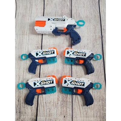 5 Pack Zuru X Shot Kickback and Reflex Foam Dart Blasters Tested No Darts
