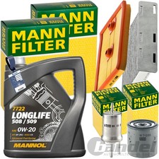 Mann Kit D'Inspection + 5L mannol 0W-20 Huile Convient pour VW Golf 6 1.2+1.4
