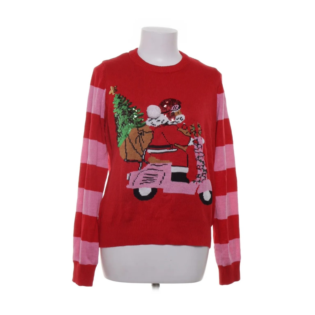 Primark, Weihnachtspullover, Größe: S, Rot/Mehrfarbig, Acryl