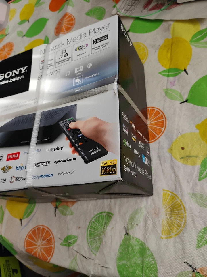 Sony SMP-N100 Network Media Player Wi-Fi W/ Remote and cable,Brand New,Not Open - Image 3 of 4