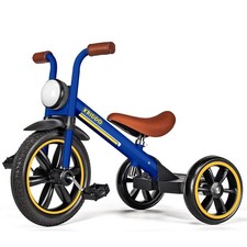 12 Inch Kids Tricycle with Puncture-Free Wheels, Adjustable Seat, Front Light