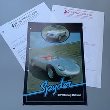 GP Spyder Kit Car Brochure – Porsche RSK 718 Replica – GPS Racing Classic Spyder