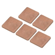 5 Sets 15x15mm Copper Shim, 2mm Thick, Thermal Adhesive, CPU Heatsink Cooling