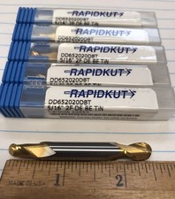 1 pc. 5/16 CARBIDE 2 FLUTE DE STUB BALL END MILL WITH TIN COAT. USA loc stk