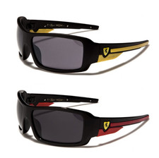 KHAN Sunglasses Wrap Plastic Frames Dark Lenses Sport Baseball Golf Fishing Men.