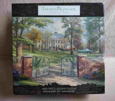 Thomas Kinkade puzzle Painter of Light, Graceland, 50th Anniversary 27''x20'' NEW