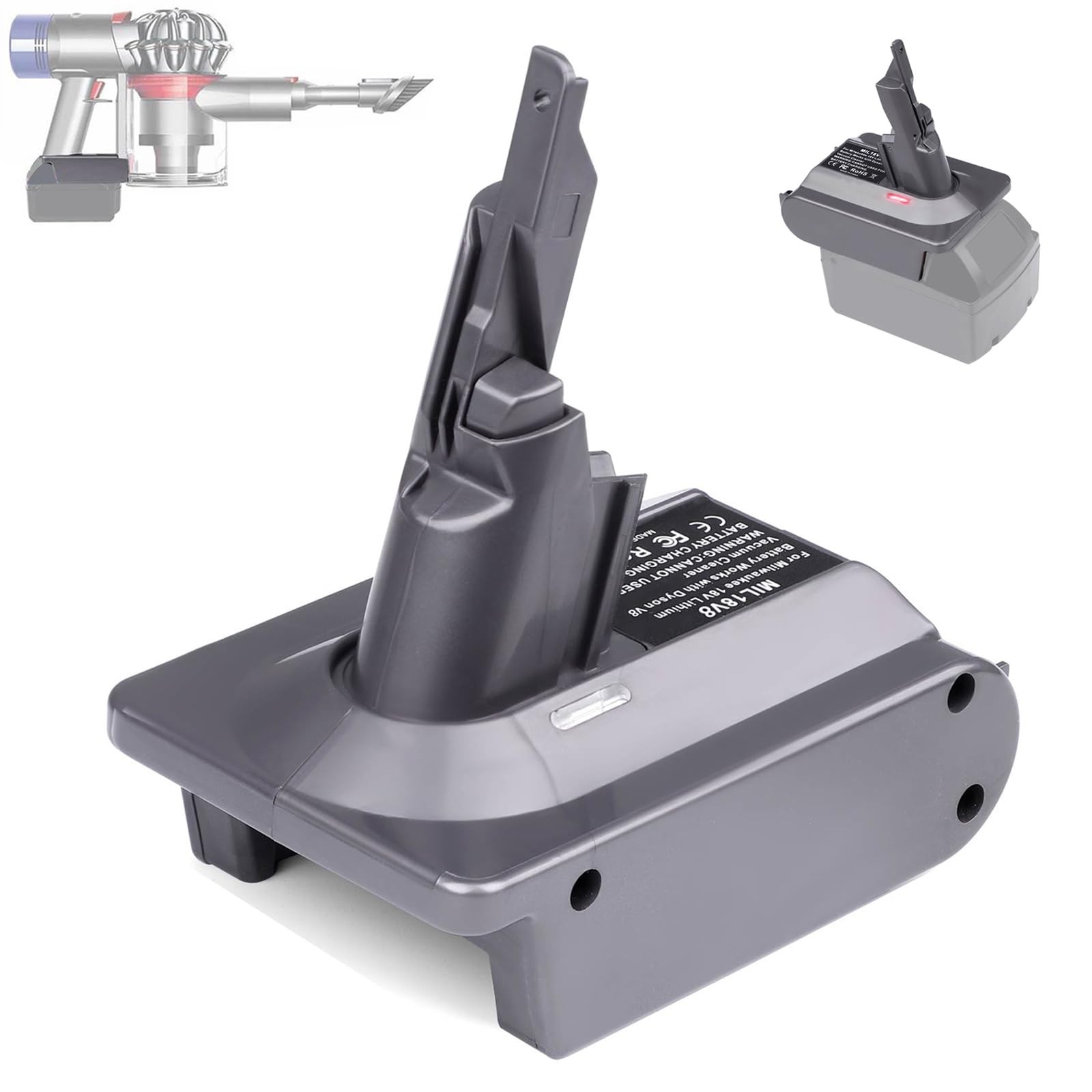 for Milwaukee Use for Dyson V7+V8 Vacuum Cleanerfor Milwaukee M18 18V Lithium...