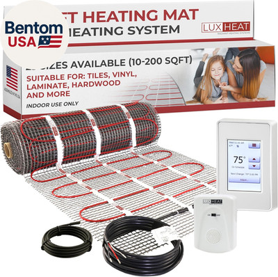 35Sqft Floor Heating Mat Kit - 120V Heated Tile Floor Kit - Complete Electric Ra