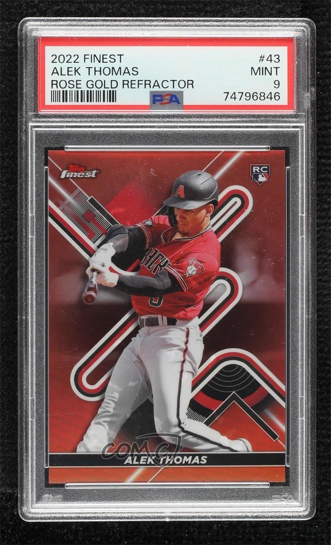 2022 Finest Rose Gold Refractor 50/75 Alek Thomas #43 PSA 9 MINT Rookie RC 1j1i