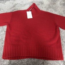 Image of COS Chunky Cashmere Turtleneck Jumper Red Small