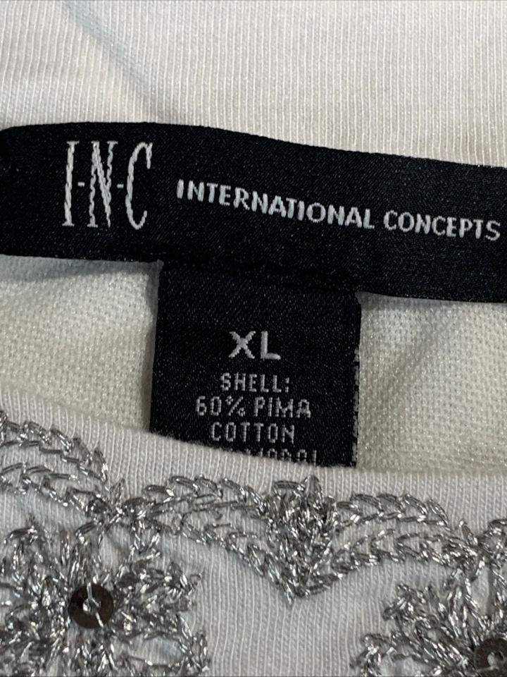 INC International Concepts Blanco Calor Talla X-Grande Blanco Lotus Correa Floral Nuevo con Etiquetas Foto 3 de 4