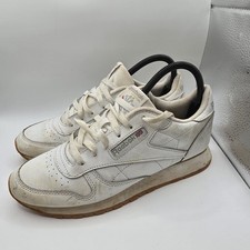 Zapatillas deportivas clásicas de cuero Reebok suela de goma blanca para hombre zapatos informales EE. UU. 6 UK 5,5 UE