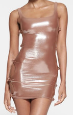 Skims Dress Liquid Shine Swim Knotted Tank Dress Cinnamon Size Womens 4X