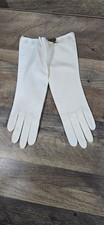 Vintage Taylors White Gloves Size 6 1/2 Made In Japan Floral Buttons New