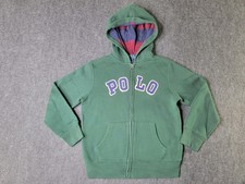 Polo Ralph Lauren Boy's Full Zip Fleece Hoodie Size Small 8 Long Sleeve Green