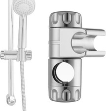 Chrome Shower Head Holder Hand Shower Bracket Adjustable Slider 25mm Riser Rail
