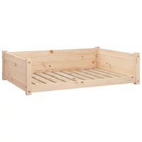 Hundebett 95,5X65,5X28 Cm Massivholz Kiefer