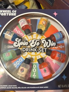 Wheel of Fortune Spin To Win Drink Set Includes Drink Mixers