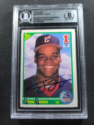 Frank Thomas 1990 Score RC Rookie Autograph Signed #663 Beckett Authentic