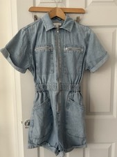 Topshop VTG 90’s Ladies One Piece Blue Denim jumpsuit festival. UK 6. MR27334 