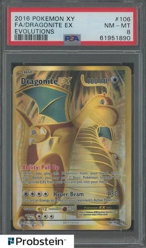 Dragonite EX 2016 Pokemon XY Evolutions #106 PSA 8