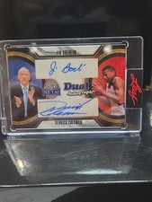 2026 Leaf Metal Dual Red Blue Shimmer Jim Boeheim Derrick Coleman 1/1 Auto
