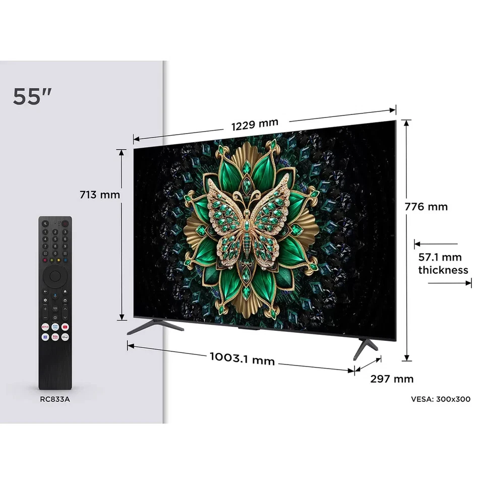 TCL 55C6K 55 Inch Mini LED Smart TV - *5 YR WARRANTY* - Image 2 of 4