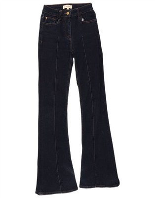 Reiss Damen Schlagjeans W25 L31 dunkelblau Baumwolle DW19