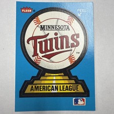 Minnesota Twins 1989 Fleer Baseball Sticker Card