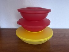 3x Tupperware® Junge Welle Schüsseln rot 400ml gelb 700ml 