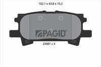 Bremsbelagsatz Scheibenbremse Pagid T1379N FüR Toyota Highlander Kluger MCU23_