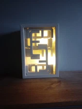 Vintage Hand Made Cubist Cubism Modernist abstract sculpture Light Box Art 1970s