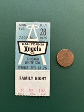WILBUR WOOD 137th WIN 1975 White Sox Angels ticket stub GOOSE GOSSAGE 18th SAVE