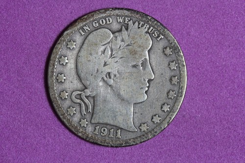 Estate Find 1911 D- Barber Quarter Dollar #K59295