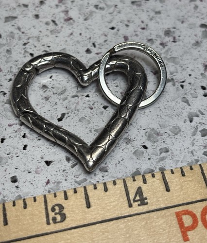 Brighton Pebble Heart Key Fob Key Chain - Picture 3 of 5