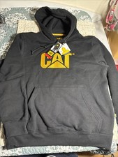 NEW Caterpillar Men's Embroidered CAT Logo Hooded Sweatshirt Size Medium