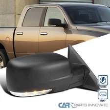 Fit 09-12 Dodge Ram 1500 Power Heat Passenger Side Mirror+LED Signal+Puddle Lamp