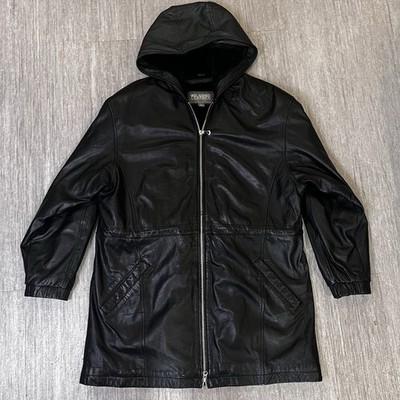 Wilson s Leather Mid-Length Coat   Size Large (Faux Fur Lining)