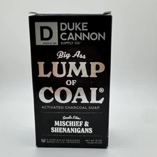 NIB Duke Cannon Supply Co. Lump of Coal Big Ass Brick Bar Soap Christmas - 10 OZ