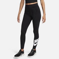 NEW NIKE Tight Fit, High Rise, Full Length Black/White  DV7791-010 Size M