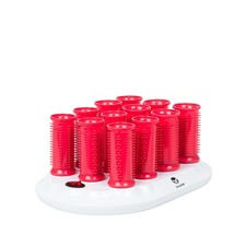 Calista Ion Hot Rollers for Short Hair Pink Verbena Heat Clips Dual Voltage 12 P