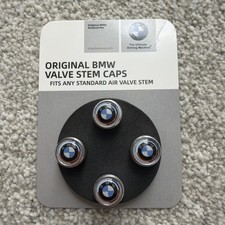 Genuine BMW 50th Anniversary Edition Premium Valve Caps Set M Sport Gloss Silver