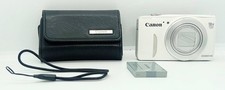 Canon SX600 HS 16MP Compact Camera 18x Zoom White with Charger Case Used