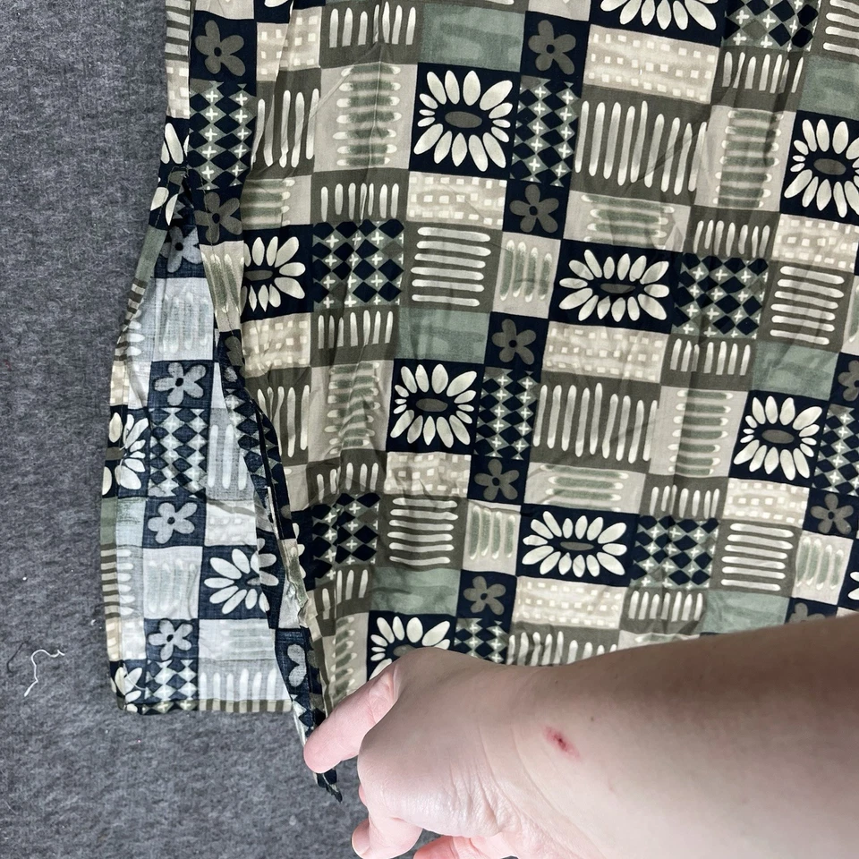 Maxi Vestido Vintage Notations Talla M Negro Tostado Floral Sin Mangas Doble Abertura Años 90 Foto 3 de 4