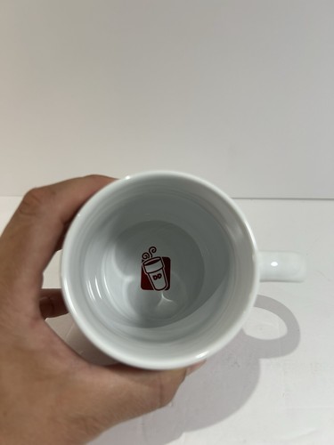 2017 Dunkin' Donuts 16 oz Ceramic Coffee Mug/Cup Red Wave & White - Picture 3 of 4