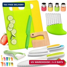 23 Pcs Kids Knife Set for Real Cooking, Montessori Kitchen Toys for Toddlers Kid